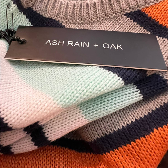 NEW Ash Rain + Oak Sweater Dress Size M in Multicolored Stripes Razorback - Picture 7 of 7